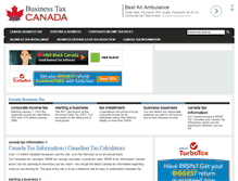 Tablet Screenshot of canadabusinesstax.com
